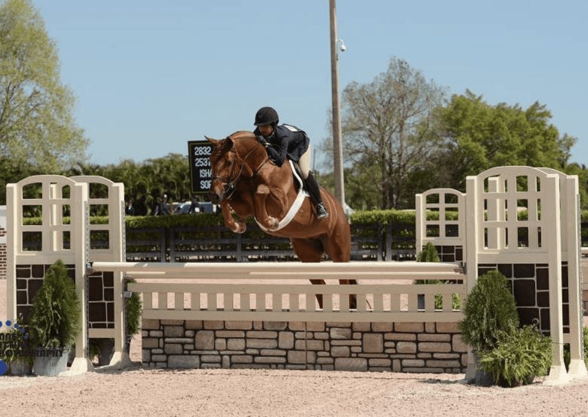  Isha and Monroe in the 3’6 Large Junior Younger Hunters in Wellington, FL 
