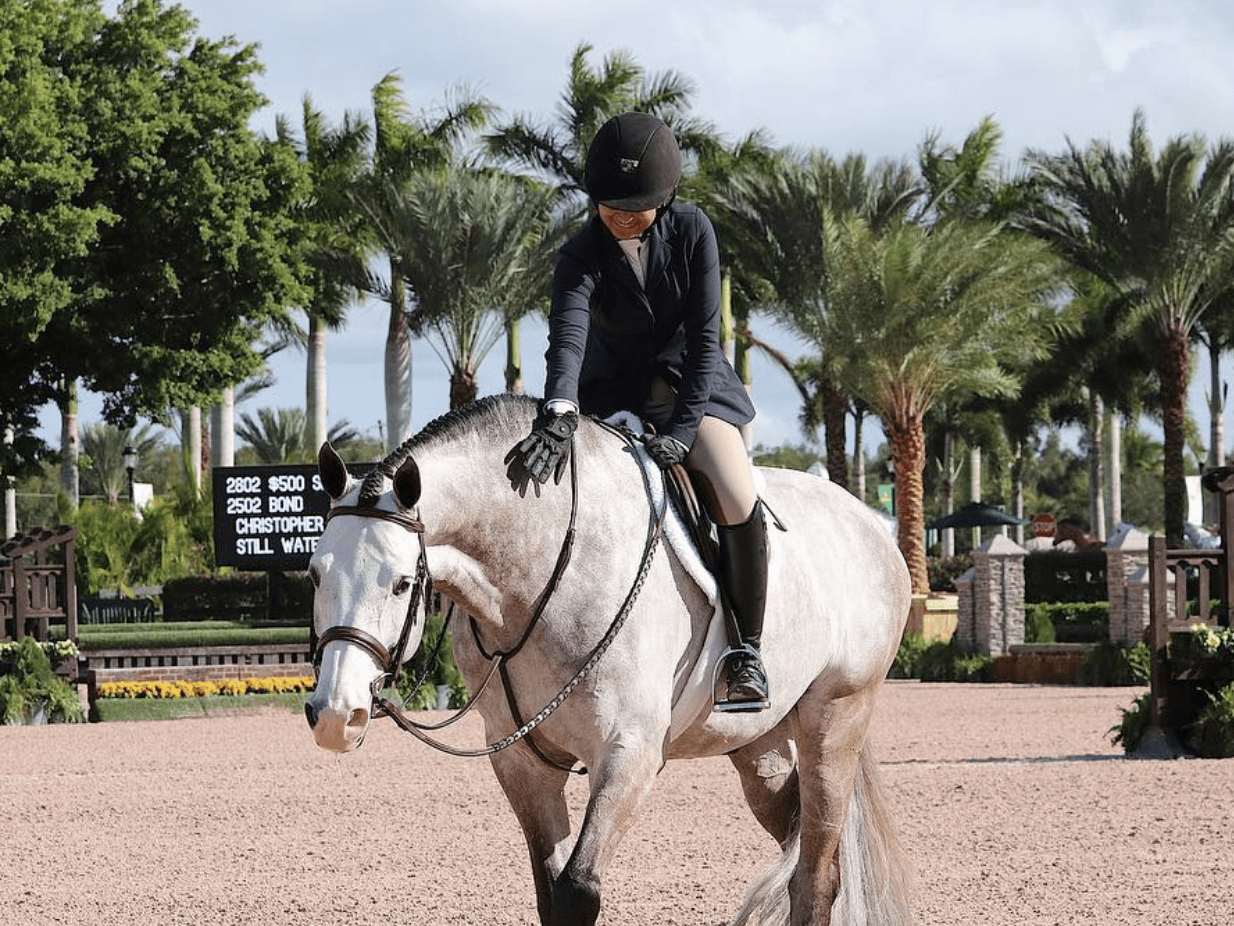  Isha and Bond after a winning round in the 3’6 Small Junior Younger Hunters in Wellington, FL 