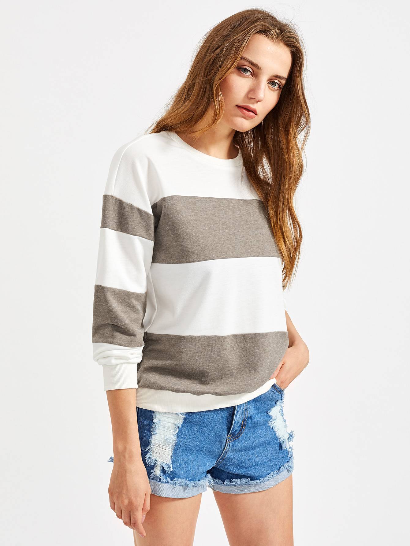  SHEIN CUT AND SEW PULLOVER ($16) 